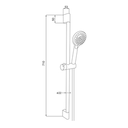 MEREO Sprchová souprava, pětipolohová sprcha, posuvný držák, šedostříbrná hadice, mýdlenka (CB900HM)