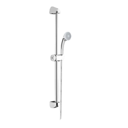 MEREO Sprchová souprava, jednopolohová sprcha, sprchová hadice, nastavitelný držák, plast/chrom (CB900Y)