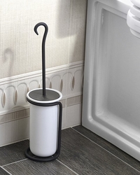 SAPHO REBECCA WC štětka na postavení, černá/keramika (CC010)
