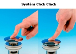 Náhradní zátka Click Clack, 72 mm, chrom