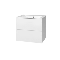 MEREO Aira, koupelnová skříňka s keramický umyvadlem 60 cm, bílá (CN710)