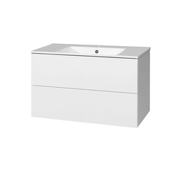 MEREO Aira, koupelnová skříňka s keramický umyvadlem 100 cm, bílá (CN712)