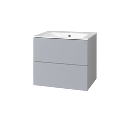 MEREO Aira, koupelnová skříňka s keramickym umyvadlem 61 cm, šedá (CN730)