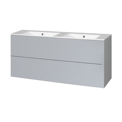 MEREO Aira, koupelnová skříňka s keramický umyvadlem 120 cm, šedá (CN733)