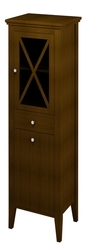 SAPHO CROSS skříňka vysoká s prádelním košem 49x170x39cm, pravá, mahagon (CR015)