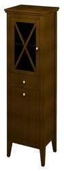SAPHO CROSS skříňka vysoká s prádelním košem 49x170x39cm, levá, mahagon (CR016)