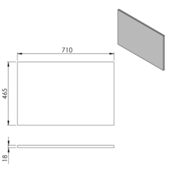 SAPHO CIRASA deska DTDL 71x1,8x46,5cm, bílá lesk (CR071-3030)