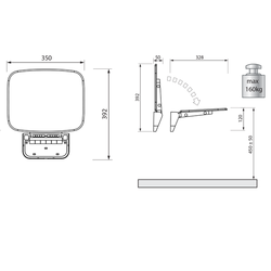 POLYSAN - SAAP sklopné sedátko do sprchového koutu, 35x32,8cm, bílá (CW1110W)