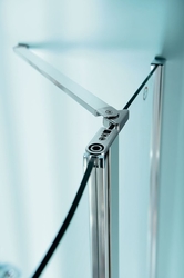 POLYSAN ZOOM LINE čtvrtkruhová sprchová zástěna 900x900mm, čiré sklo, pravá (ZL2615R)