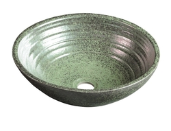 SAPHO ATTILA keramické umyvadlo, průměr 43cm, zelená měď (DK006)