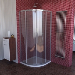 POLYSAN LUCIS LINE čtvrtkruhová sprchová zástěna, 1000x1000mm, R550, čiré sklo (DL3015)