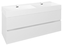 SAPHO ODETTA umyvadlová skříňka 118x50x43,5cm, bílá lesk (DT120-3030)