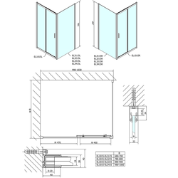 POLYSAN Easy Line čtvercový sprchový kout 1000x1000mm L/P varianta (EL1015EL3415)