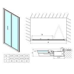 EASY LINE sprchové dveře skládací 700mm, čiré sklo