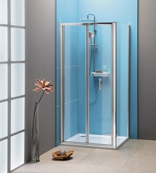 POLYSAN - EASY LINE čtvercový sprchový kout 700x700mm, skládací dveře, L/P varianta, čiré sklo (EL1970EL3115)