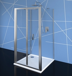 EASY LINE třístěnný sprchový kout 700x700mm, skládací dveře, L/P varianta, čiré sklo