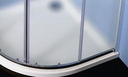 EASY LINE čtvrtkruhová sprchová zástěna 900x900mm, sklo BRICK