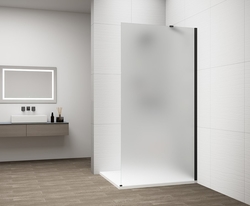 POLYSAN ESCA BLACK MATT jednodílná sprchová zástěna k instalaci ke stěně, matné sklo, 900 mm (ES1190-02)