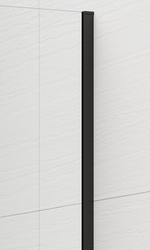 POLYSAN ESCA BLACK MATT jednodílná sprchová zástěna k instalaci ke stěně, sklo Flute, 700 mm (ES1370-02)