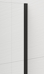 POLYSAN ESCA BLACK MATT jednodílná sprchová zástěna k instalaci ke stěně, sklo Flute, 800 mm (ES1380-02)