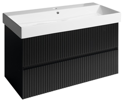 SAPHO FILENA umyvadlová skříňka 95x51,5x43cm, černá mat strip (FID1210BS)