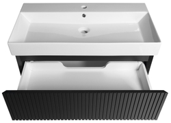 SAPHO FILENA umyvadlová skříňka 82x51,5x43cm, černá mat strip (FID1285BS)