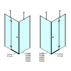 FORTIS LINE boční stěna 1100mm, čiré sklo