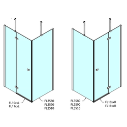 POLYSAN FORTIS LINE boční stěna 800mm, čiré sklo (FL3580)
