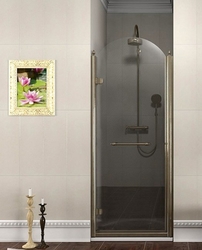 GELCO ANTIQUE sprchové dveře otočné, 800mm, levé, ČIRÉ sklo, bronz, světlý odstín (GQ1280LCL)