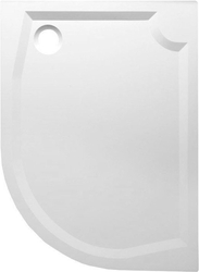 GELCO - RIVA sprchová vanička z litého mramoru, čtvrtkruh 100x80cm, levá (GR10080L)