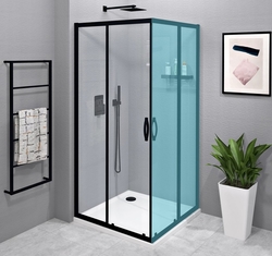 GELCO SIGMA SIMPLY BLACK sprchové dveře posuvné pro rohový vstup 900 mm, čiré sklo (GS2190B)
