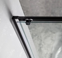 SIGMA SIMPLY BLACK čtvrtkruhová sprchová zástěna 1000x1000 mm, R550, čiré sklo