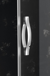 SIGMA SIMPLY čtvrtkruhová sprchová zástěna 900x900 mm, R550, sklo Brick