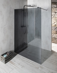 GELCO VARIO BLACK jednodílná sprchová zástěna k instalaci ke stěně, sklo nordic, 1100 mm (GX1511-06)