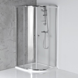ARLETA čtvrtkruhová sprchová zástěna 800x800mm, čiré sklo