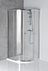 AQUALINE ARLETA čtvrtkruhová sprchová zástěna 900x900mm, čiré sklo (HLS900Y)