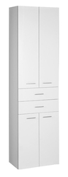 AQUALINE - ZOJA/KERAMIA FRESH skříňka vysoká se zásuvkami 50x184x29cm, bílá (51291)