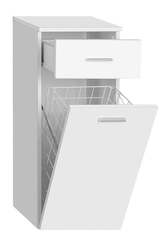 AQUALINE ZOJA/KERAMIA FRESH skříňka spodní s košem 35x78x29cm, bílá (50261)
