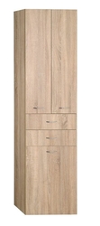AQUALINE ZOJA/KERAMIA FRESH skříňka vysoká s košem 50x184x29cm, dub platin (51295)