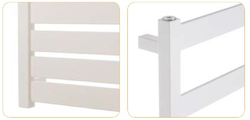 Instalprojekt Koupelnový radiátor BELTI bílá barva, Barva radiátoru - Bílá, Rozměr radiátoru - 600 × 1203 mm, výkon 543 W, Typ připojení - Klasické (na rozteč) (RADBEL601235)