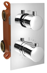 SAPHO - KIMURA podomítková sprchová termostatická baterie, box, 2 výstupy, chrom (KU382)