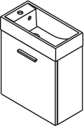 LATUS IV umyvadlová skříňka 49,5x50x25cm, bílá (55570)