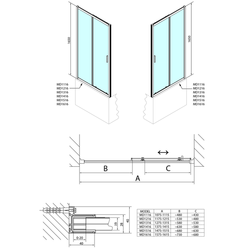 POLYSAN DEEP sprchové dveře 1500x1650mm, čiré sklo (MD1516)