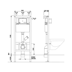 MEREO - WC modul pro suchou instalaci, pro sádrokarton (MM02)