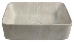 SAPHO DALMA keramické umyvadlo 48x13x38 cm, hranaté, marfil (MM527)