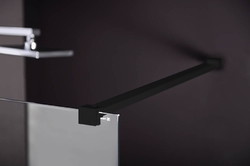 MODULAR SHOWER BLACK jednodílná zástěna pevná k instalaci na zeď, 1100 mm