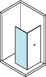 MODULAR SHOWER stěna k instalaci na zeď, pro připojení otočného panelu, 900 mm