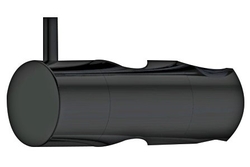 Držák pro sprchovou tyč 23mm, černá/ABS (NDKJ639)