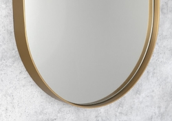 SAPHO PUNO oválné zrcadlo v rámu 40x70cm, zlato mat (ORT470)