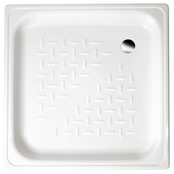 AQUALINE - Smaltovaná sprchová vanička, čtverec 80x80x16cm, bílá (PD80X80)